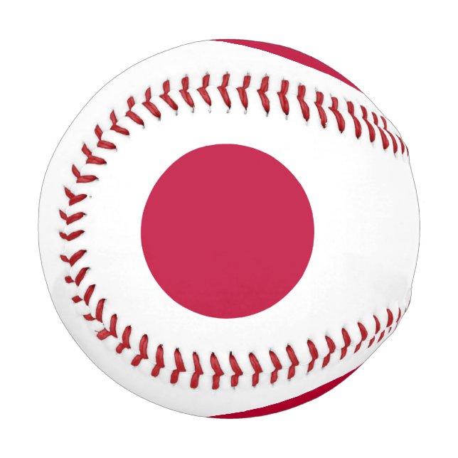 Balle De Baseball Japon - Drapeau japonais - Hinomaru (Devant Gauche)