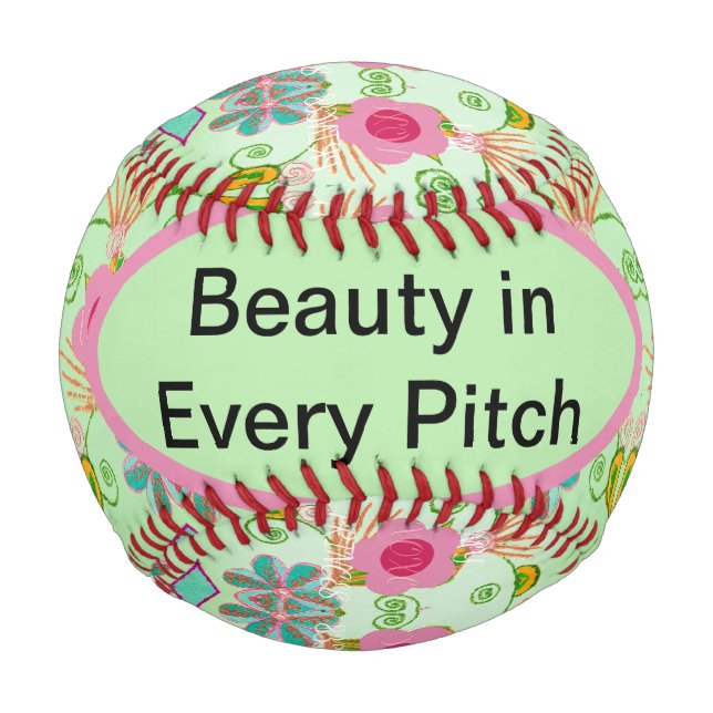 Balle De Baseball Jardin Éclectique Enchantant : Beauté Florale Dive (Devant)