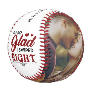 Balle De Baseball Je Suis Heureux D'Avoir Balayé À Droite Fiançaille