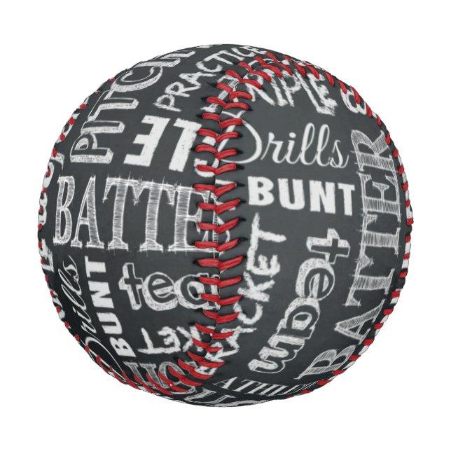 Balle De Baseball Jeu de baseball Chalkboard Mots Baseball (Angle)