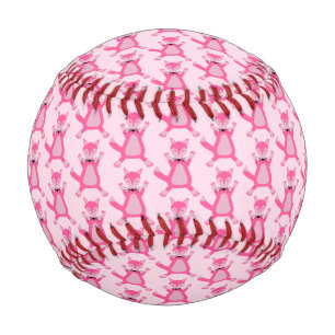 Balle De Baseball Joli bébé fille renard motif rose