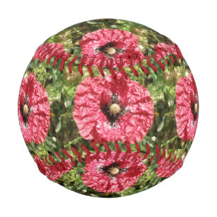 Balle De Baseball Joli rouge Poppy macro Flower Baseball