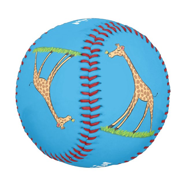Balle De Baseball Jolie girafe avec dessin animé de papillon (Angle)