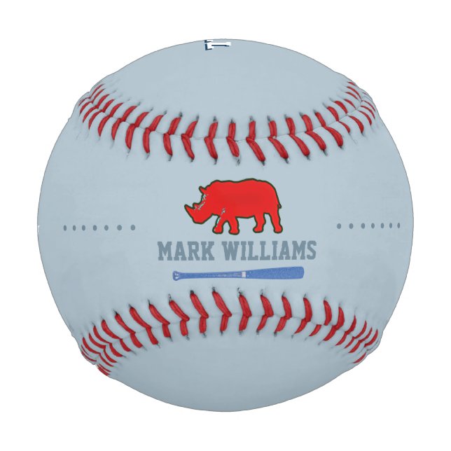 Balle De Baseball Joueur personnalisé de Red Rhino (Dos)