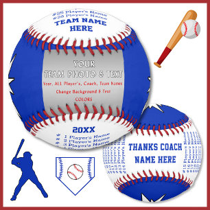 Balle De Baseball Joueurs, Équipe, Noms D'Entraîneurs Personnalis