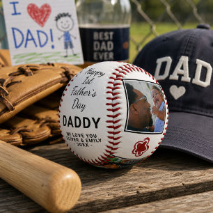 Balle De Baseball Joyeuse 1ère Fête des Pères Papa Cadeau Souvenir 3