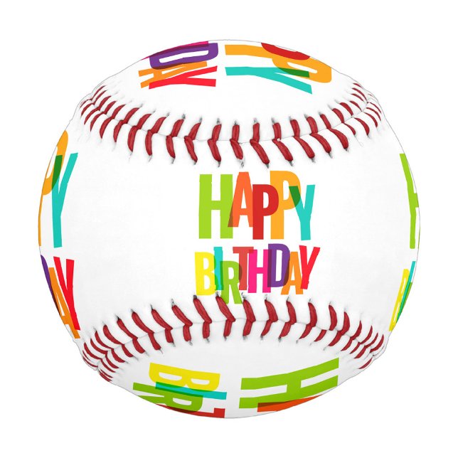 Balle De Baseball Joyeux anniversaire (Happy Birthday Baseball.)