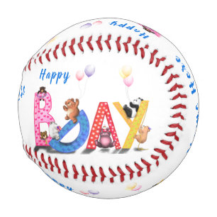 Balle De Baseball Joyeux Anniversaire - Fête des ours de bébé Fun