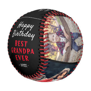 Balle De Baseball Joyeux Anniversaire Papi Base de Collage Moderne d