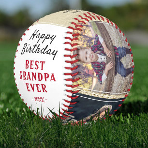 Balle De Baseball Joyeux Anniversaire Papi Rustique 3 Photos Montage