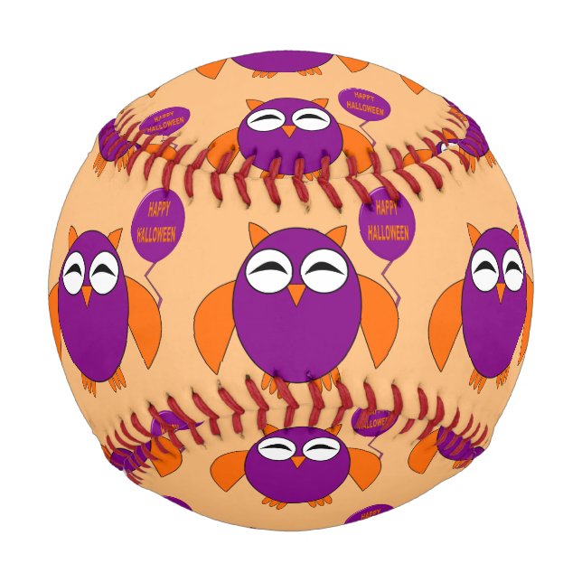 Balle De Baseball Joyeux Halloween Party Owl Baseball (Devant)