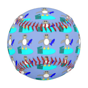 Balle De Baseball Joyeux Noël Pêche Penguin Baseball