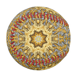Balle De Baseball Kaleidoscope Vintage en argent métallique précie
