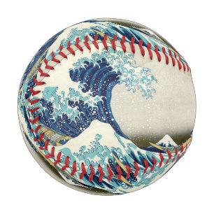 Balle De Baseball Katsushika Hokusai - La Grande vague au large de K