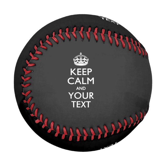 Balle De Baseball KEEP CALM personnalisé avec votre choix de couleur (Dos Droite)