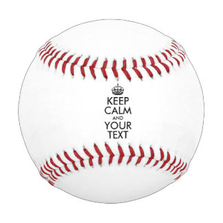 Balle De Baseball KEEP CALM personnalisé et votre texte - noir