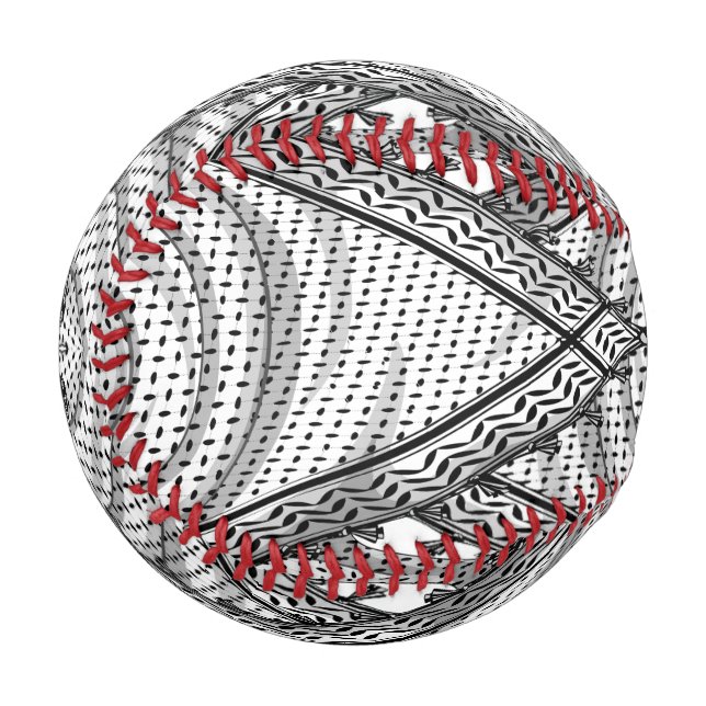 Balle De Baseball Keffiyeh Écharpe palestinienne tissu traditionnel (Devant Gauche)
