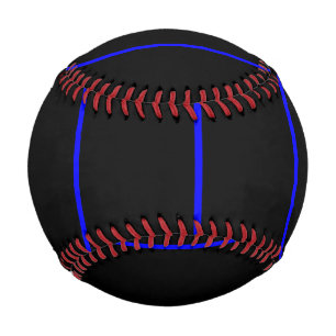 Balle De Baseball La ligne mince bleue symbolique de style vertical
