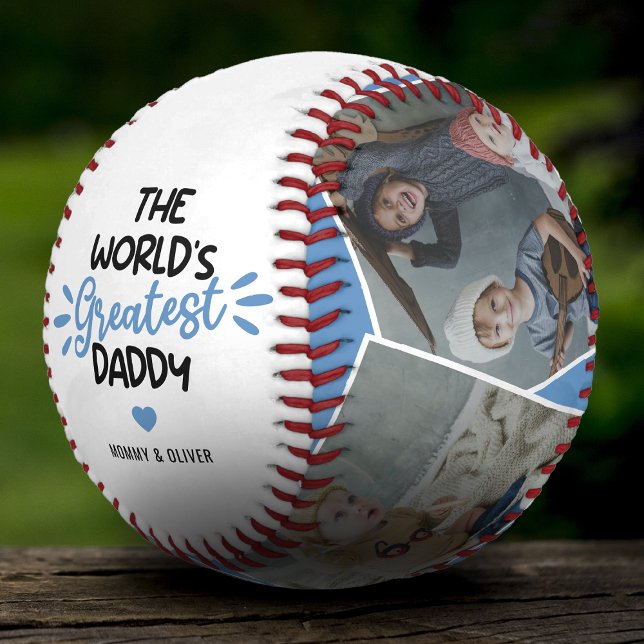 Balle De Baseball La plus belle photo de Papa 4 (Créateur téléchargé)