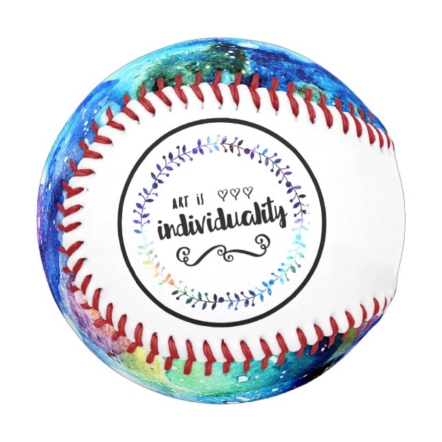 Balle De Baseball L'art est l'individualité (Dos Droite)