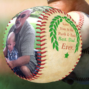 Balle De Baseball Laurel Wreath Your Photo Baseball Best Papa