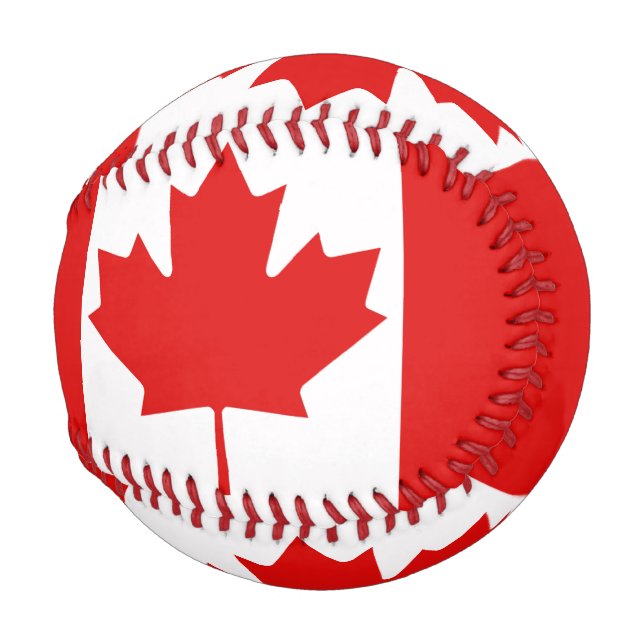 Balle De Baseball Le drapeau de la Feuille d'érable du Canada (Devant Droite)