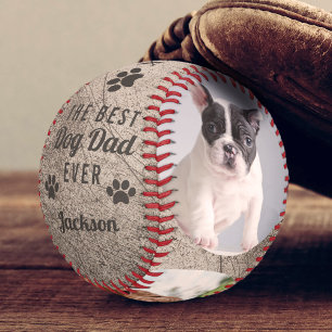 Balle De Baseball Le Meilleur Papa Chien de Tous les Temps Collage d