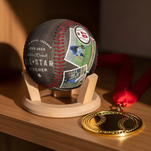 Balle De Baseball Lecteur Woodgrain étoilé Numéro et collection phot