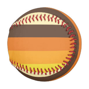 Balle De Baseball les années 70 Motif de couleurs triées rétro