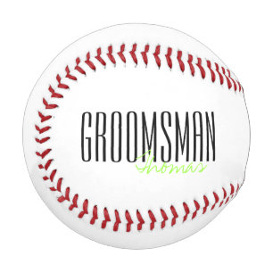 Balle De Baseball Lettres audacieuses "Groomsman" Fête de mariage pe