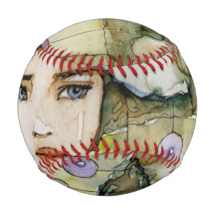 Balle De Baseball L'illusion d'une belle fille délicate