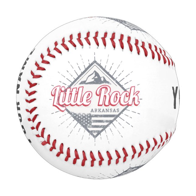 Balle De Baseball Little Rock Arkansas City États-Unis Design USA (Devant Gauche)