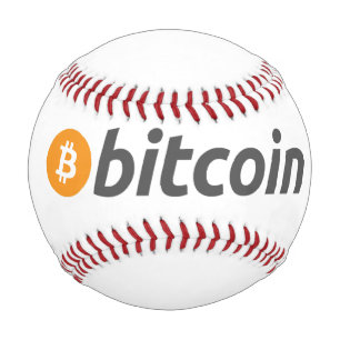 Balle De Baseball Logo Bitcoin grand avec symbole Bitcoin orange
