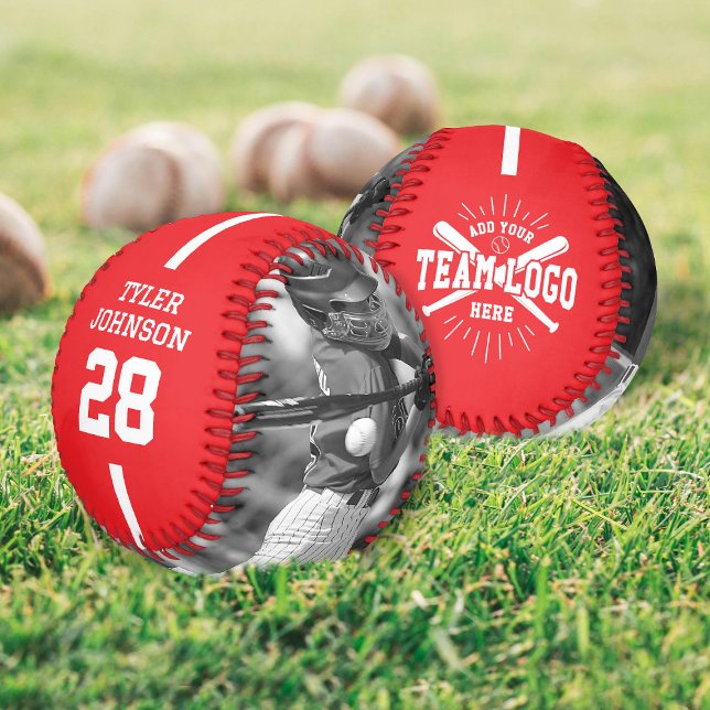 Balle De Baseball Logo de l'équipe de joueur personnalisé 2 Photo Ro (Créateur téléchargé)