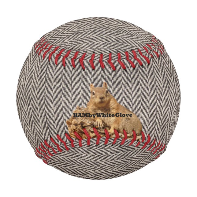 Balle De Baseball Logo d'écureuils de baseball Tweed - HAMbyWhiteGlo (Devant)