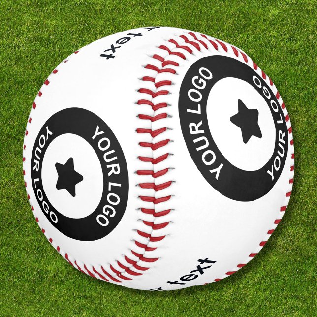 Balle De Baseball Logo d'entreprise personnalisé et baseball de text (Créateur téléchargé)