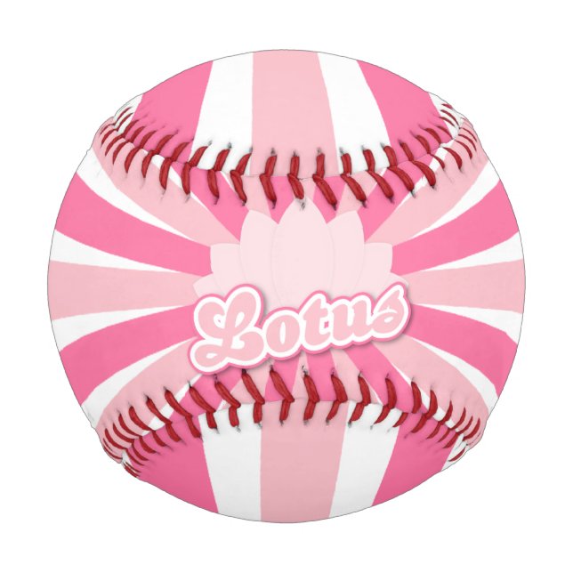 Balle De Baseball Lotus à fleur rose (Dos)