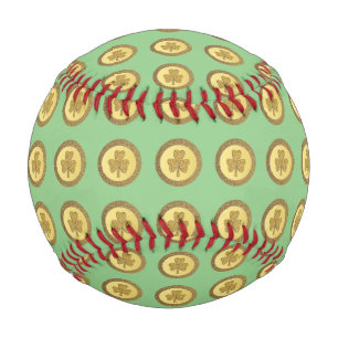 Balle De Baseball Lucky Irish Shamrock Gold Coin
