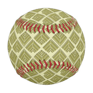 Balle De Baseball Lumière de Motif en feuilles Carré Gold Lime