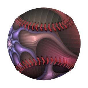 Balle De Baseball Magique brillant Abstrait rayé coloré Fractal