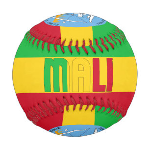 Balle De Baseball Mali Drapeau et blason Patriotique