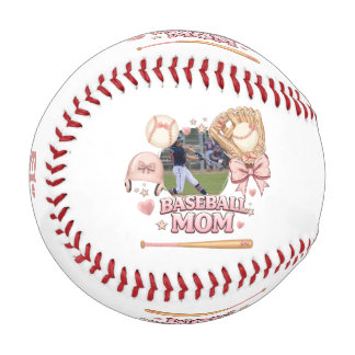 Balle De Baseball Maman de baseball Collage photo Arc rose Sports