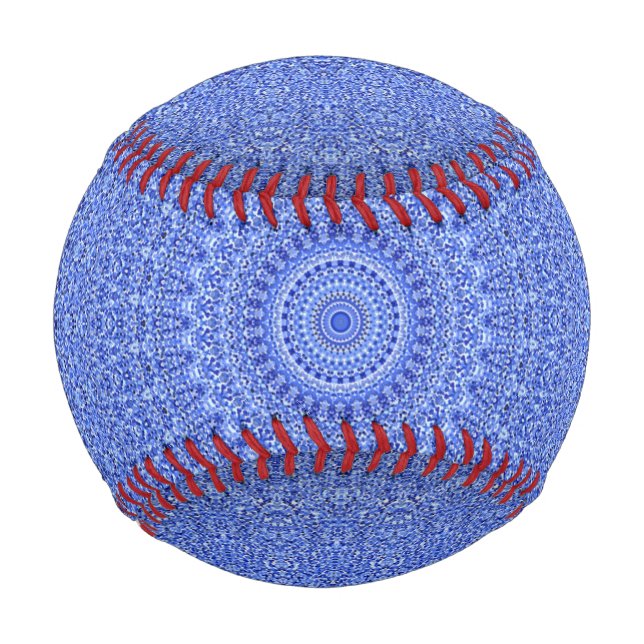 Balle De Baseball Mandala bleu (Devant)