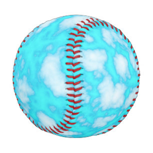 Balle De Baseball Marbre abstrait de bleu d'Aqua