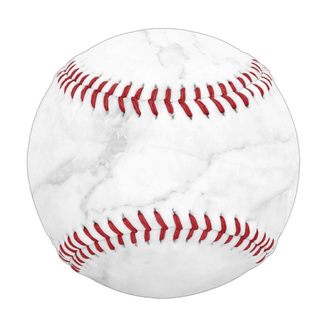 Balle De Baseball Marbre Blanc (Devant)