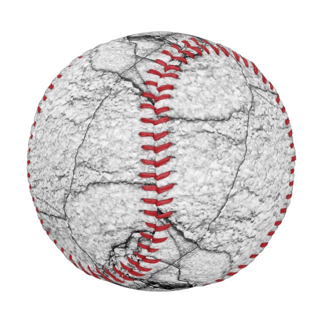 Balle De Baseball Marbre gris Béton applaudi (Angle)