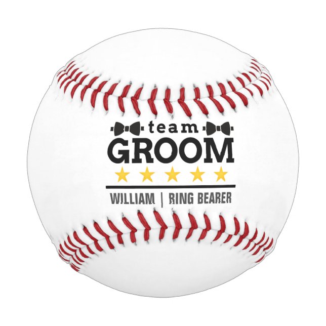 Balle De Baseball Mariage personnalisé Team Groom (Devant)