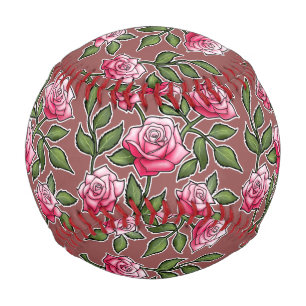 Balle De Baseball Marsala - Floral Rose
