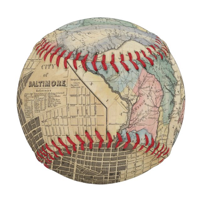 Balle De Baseball Maryland 8 (Devant)