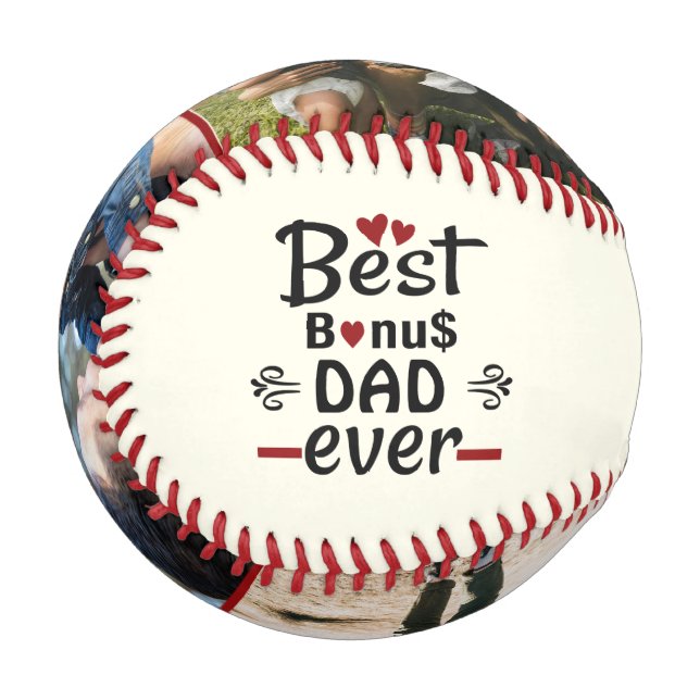 Balle De Baseball Meilleur Bonus Papa Jamais Baseball Père Cadeau (Dos Droite)